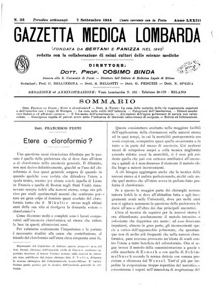 Gazzetta medica lombarda