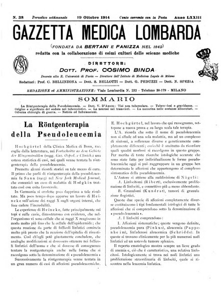 Gazzetta medica lombarda