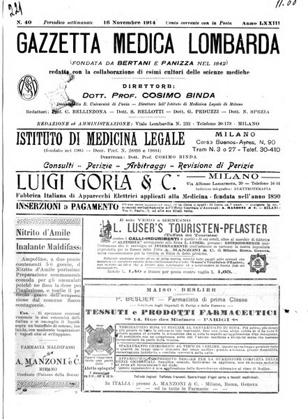 Gazzetta medica lombarda