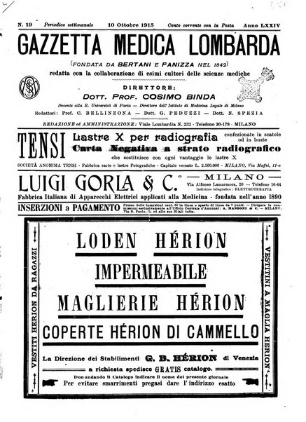 Gazzetta medica lombarda