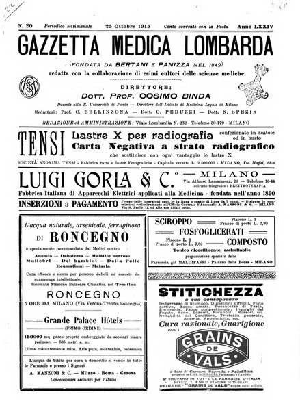 Gazzetta medica lombarda