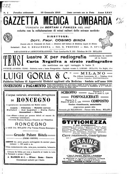 Gazzetta medica lombarda