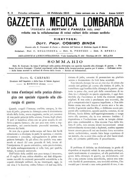 Gazzetta medica lombarda