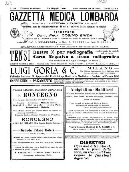 Gazzetta medica lombarda