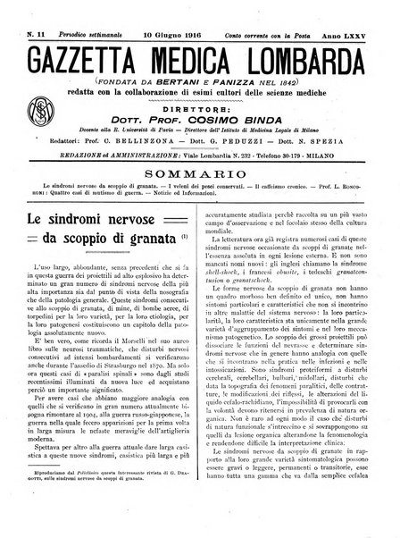 Gazzetta medica lombarda