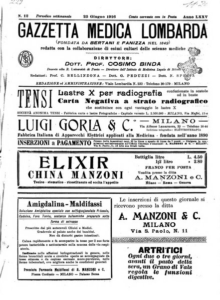 Gazzetta medica lombarda