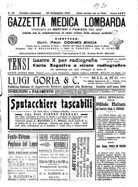 Gazzetta medica lombarda