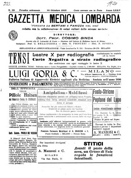 Gazzetta medica lombarda