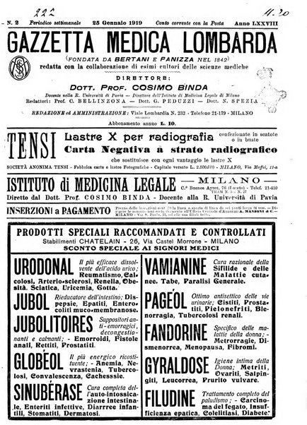 Gazzetta medica lombarda