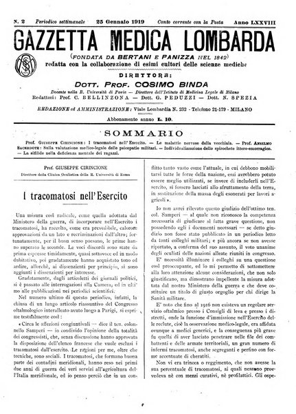 Gazzetta medica lombarda