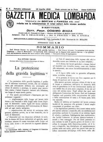 Gazzetta medica lombarda