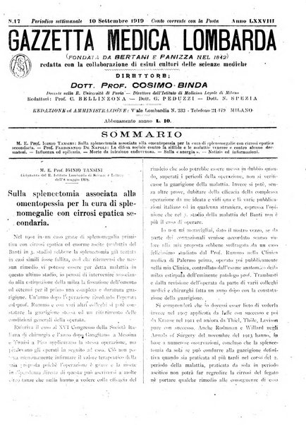 Gazzetta medica lombarda