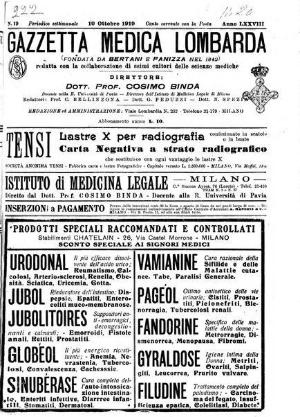 Gazzetta medica lombarda