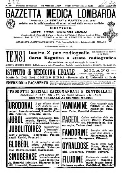 Gazzetta medica lombarda