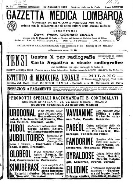 Gazzetta medica lombarda