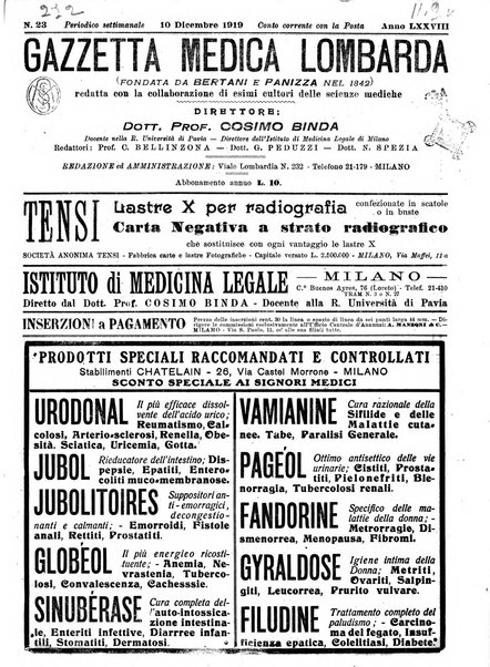 Gazzetta medica lombarda