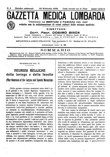 Gazzetta medica lombarda