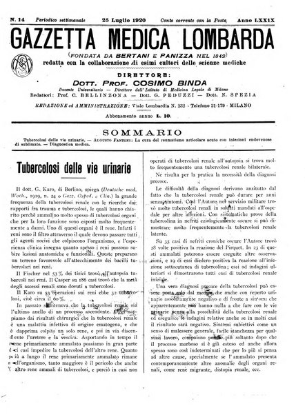 Gazzetta medica lombarda