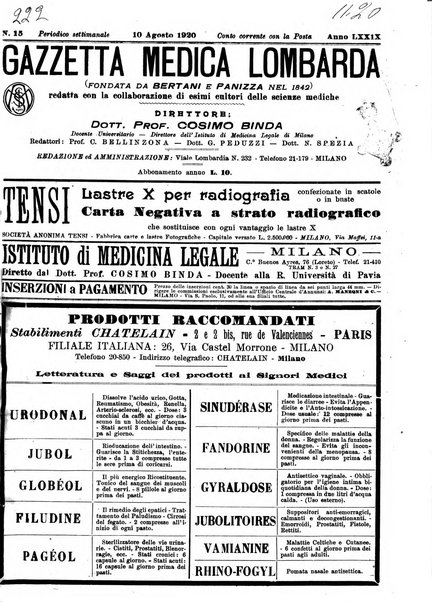 Gazzetta medica lombarda