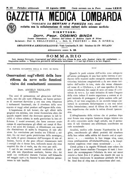 Gazzetta medica lombarda