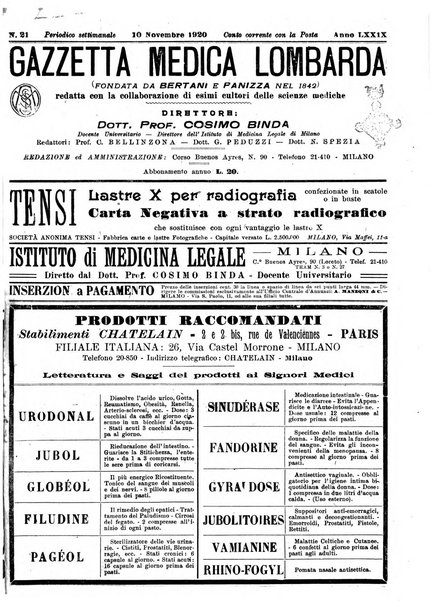 Gazzetta medica lombarda