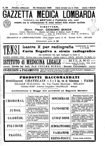 Gazzetta medica lombarda