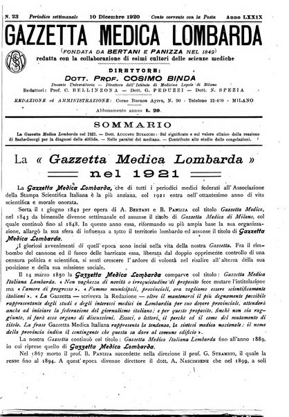 Gazzetta medica lombarda