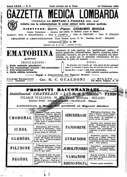 Gazzetta medica lombarda