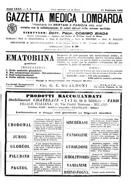 Gazzetta medica lombarda