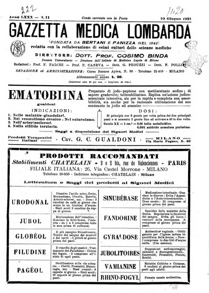 Gazzetta medica lombarda