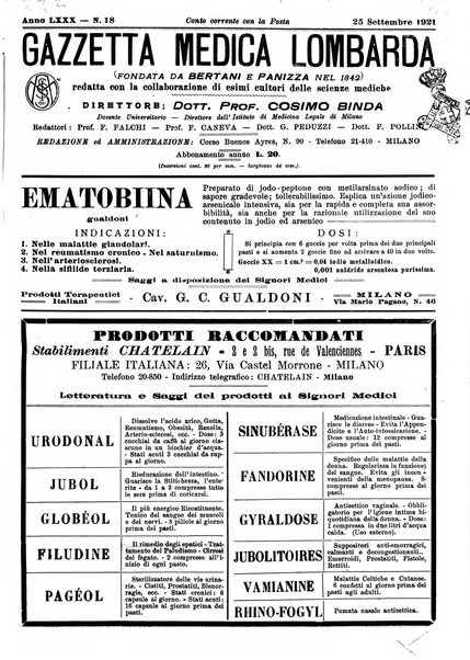 Gazzetta medica lombarda