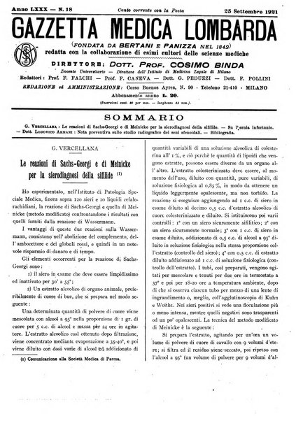 Gazzetta medica lombarda