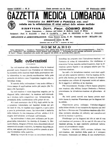 Gazzetta medica lombarda