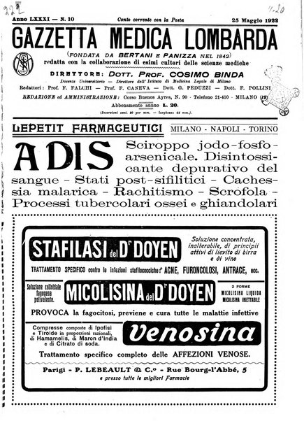 Gazzetta medica lombarda