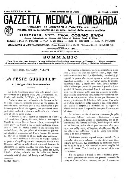 Gazzetta medica lombarda