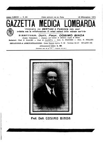 Gazzetta medica lombarda