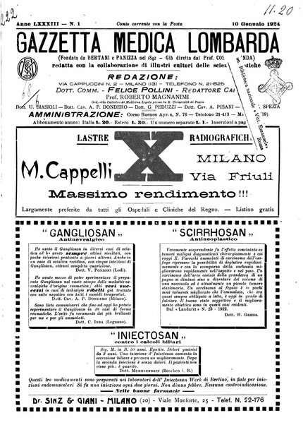 Gazzetta medica lombarda