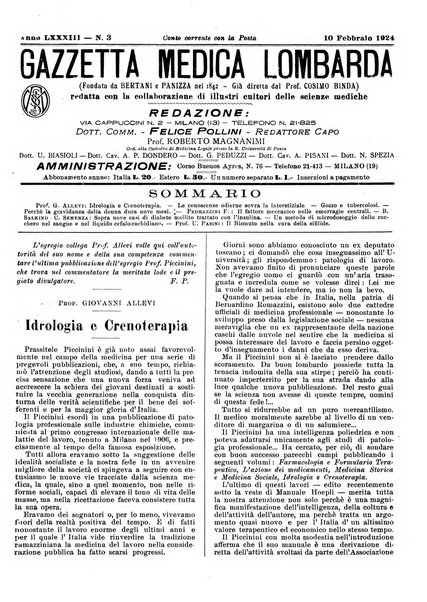 Gazzetta medica lombarda