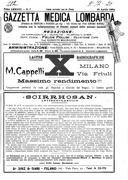 Gazzetta medica lombarda