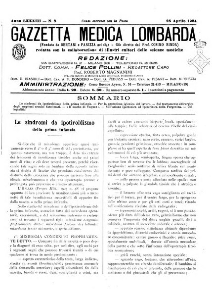 Gazzetta medica lombarda