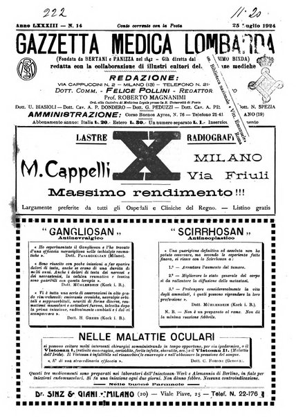 Gazzetta medica lombarda