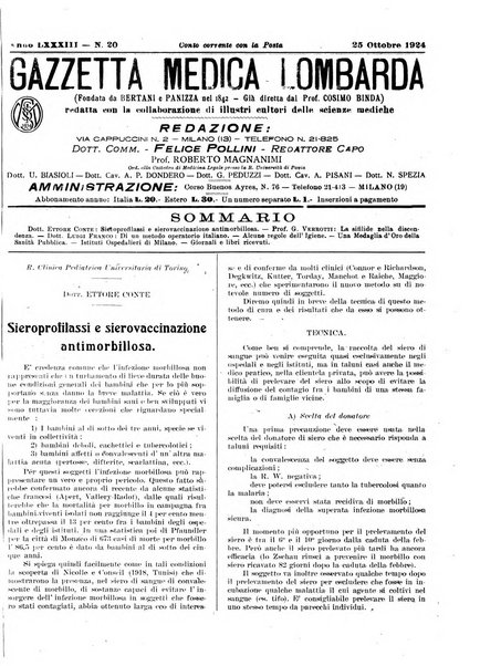 Gazzetta medica lombarda