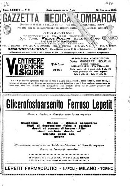 Gazzetta medica lombarda