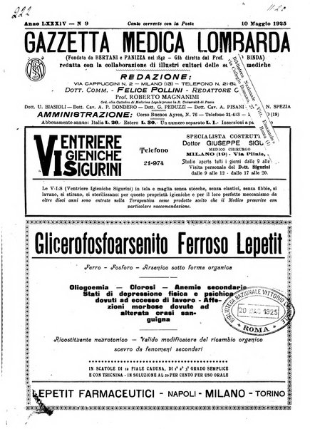 Gazzetta medica lombarda