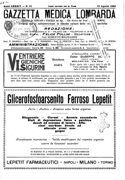 Gazzetta medica lombarda