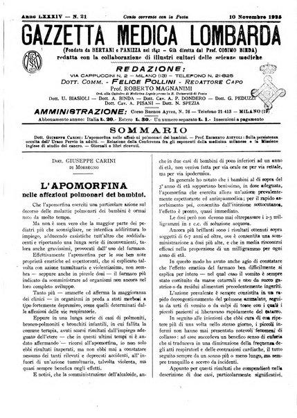 Gazzetta medica lombarda