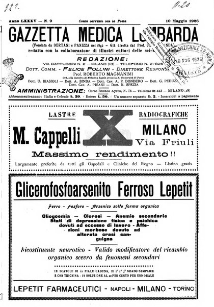 Gazzetta medica lombarda