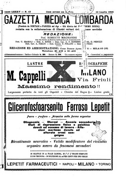 Gazzetta medica lombarda