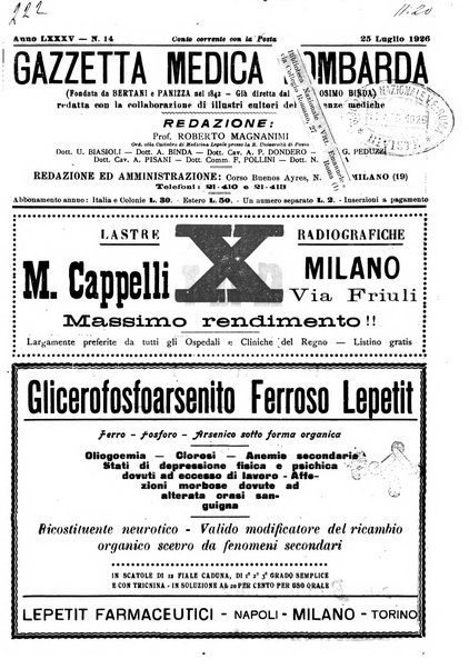 Gazzetta medica lombarda