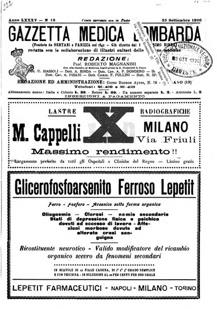 Gazzetta medica lombarda